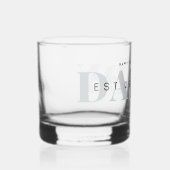 Daddy Modern Minimalistische Eerste Vaderdag Whisky Glas (Voorkant)
