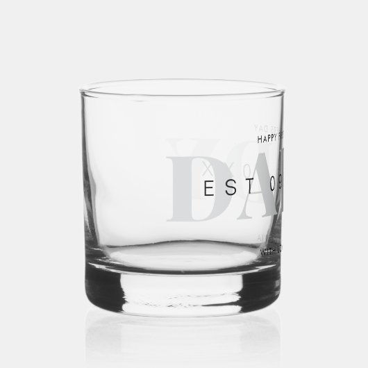 Daddy Modern Minimalistische Eerste Vaderdag Whisky Glas (Voorkant)