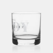 Daddy Modern Minimalistische Eerste Vaderdag Whisky Glas (Achterkant)