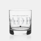 Daddy Modern Minimalistische Eerste Vaderdag Whisky Glas (Links)