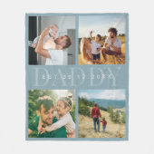 Daddy Modern Vaderdag Fotocollage Fleece Deken (Voorkant)