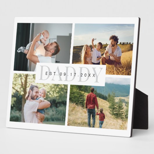 Daddy Modern Vaderdag Fotocollage Fotoplaat (Zijkant)