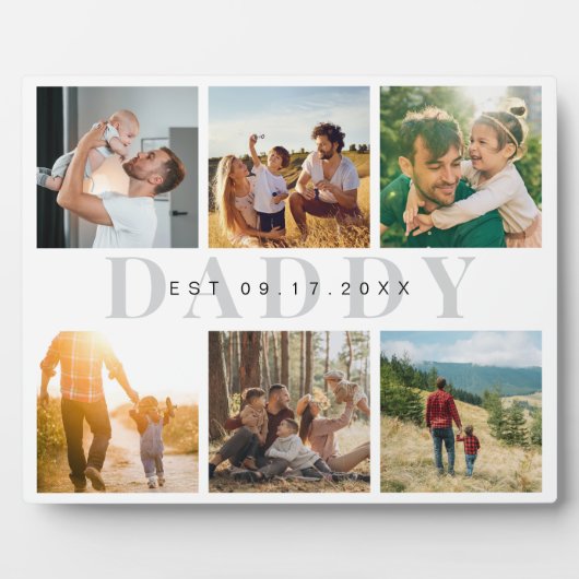 Daddy Modern Vaderdag Fotocollage Fotoplaat (Voorkant)