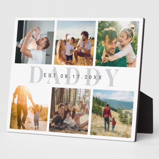 Daddy Modern Vaderdag Fotocollage Fotoplaat (Zijkant)