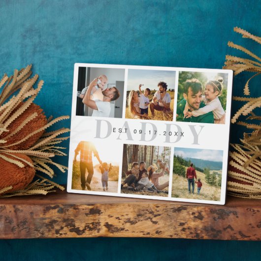 Daddy Modern Vaderdag Fotocollage Fotoplaat (Zijkant)