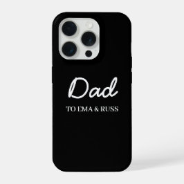 Daddy Moderne Kinderen Namen Vaderdag Zwart iPhone 15 Pro Case