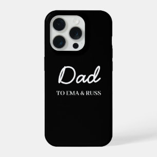 Daddy Moderne Kinderen Namen Vaderdag Zwart iPhone 15 Pro Case