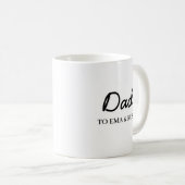 Daddy moderne Vaderdag Kinderen Namen Script Koffiemok (Voorkant rechts)