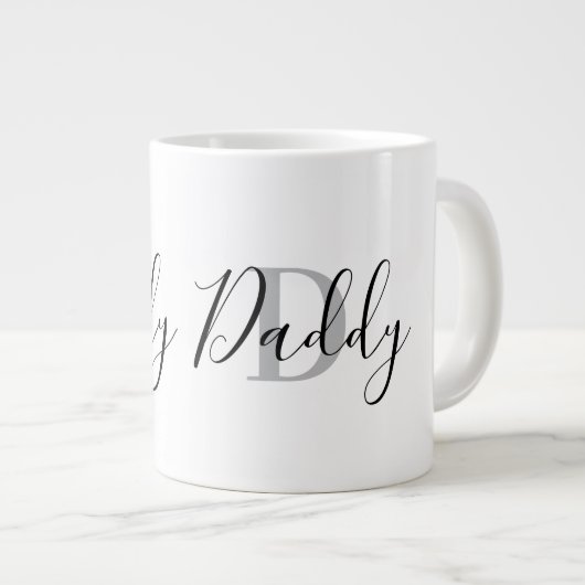 Daddy Monogram Grey Grote Koffiekop (Voorkant rechts)