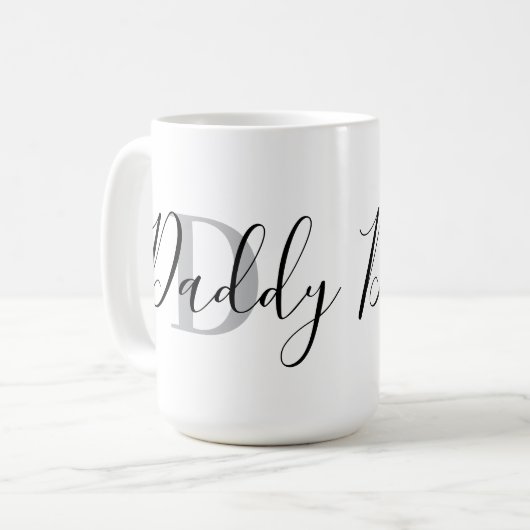 Daddy Monogram Grey Koffiemok (Voorkant links)