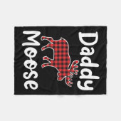 Daddy Moose Matching Family Merry Xmas in juli Man Fleece Deken (Voorkant (Horizontaal))