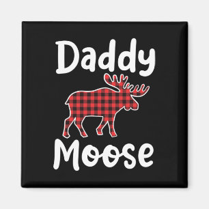 Daddy Moose Matching Family Merry Xmas in juli Man Magneet