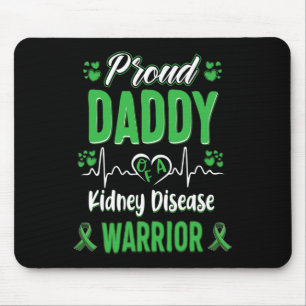 Daddy Nierziekte Warrior Awareness Lint Groen Muismat