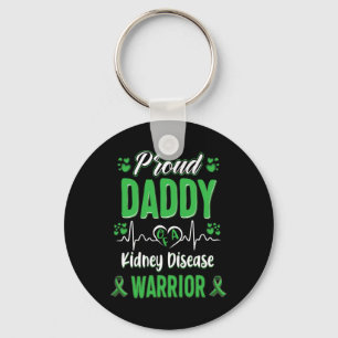 Daddy Nierziekte Warrior Awareness Lint Groen Sleutelhanger