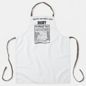 Daddy Nutritional Facts vaderdag schort (Voorkant)