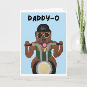 Daddy-O Gefeliciteerd Pit Bull Biker Kaart