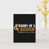 Daddy Of A Warrior Childhood Cancer Ribbon Awarene Kaart (Gele Bloem)