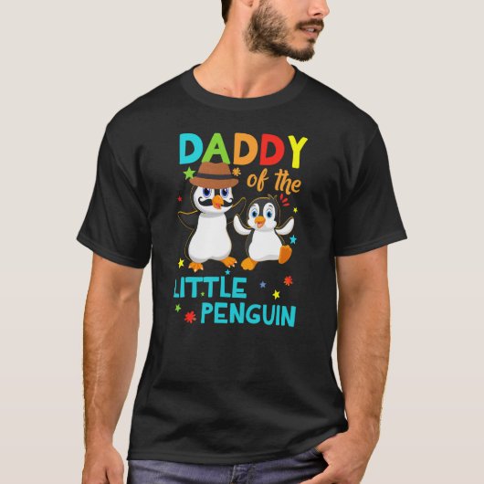 Daddy Of Little Penguin Birthday Family Shirts Mat (Voorkant)