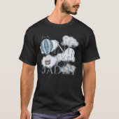 Daddy of Mr Onederful Hot Air Balloon Blue 1st Bir T-shirt (Voorkant)