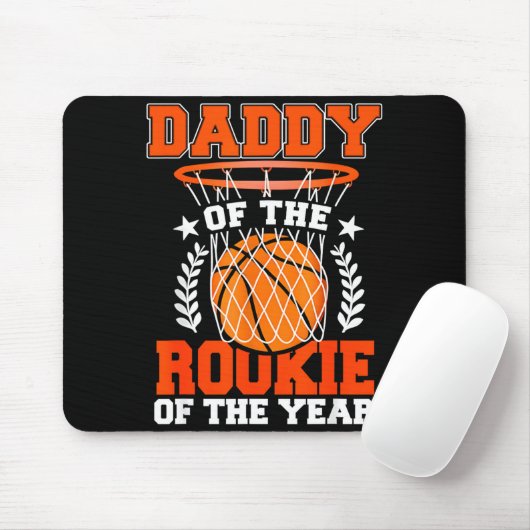 Daddy Of Rookie 1st Basketball Bday Theme Matching Muismat (Met muis)