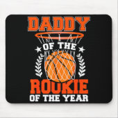 Daddy Of Rookie 1st Basketball Bday Theme Matching Muismat (Voorkant)