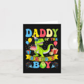 Daddy of the Birthday Boy Dinosaur T-Rex Verjaarda Kaart (Voorkant)