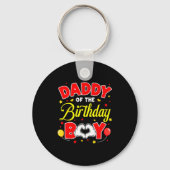 Daddy Of The Birthday Boy Matching Dad Son Family  Sleutelhanger (Voorkant)