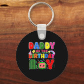 Daddy Of The Birthday Boy Melon Family Matching Fu Sleutelhanger (Voorkant)