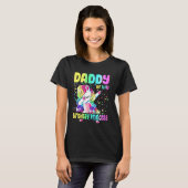 Daddy Of The Birthday Princess Dabbing Unicorn Gir T-shirt (Voorkant volledig)