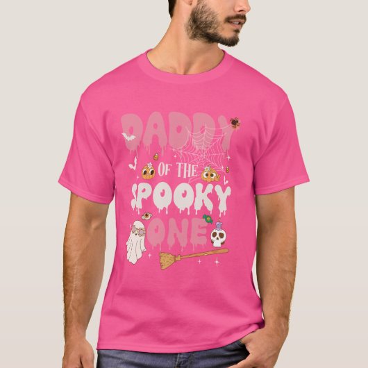 Daddy of The Spooky One Girl 1e verjaardag Hallowe T-shirt (Voorkant)