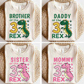 Daddy of the Three-Rex Matching Dinosaur Birthday T-shirt