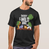 Daddy of the WILD ONE Safari eerste verjaardagsfee T-shirt (Voorkant)