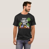 Daddy of the WILD ONE Safari eerste verjaardagsfee T-shirt (Voorkant volledig)