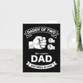 Daddy Of Two Dad Funny Father Of Two Fathers Day B Kaart (Voorkant)