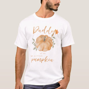 Daddy Oranje Little Pumpkin Herfst Baby shower T-shirt