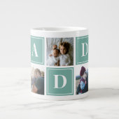 Daddy Photo Collage Custom Giant Coffee Mug Grote Koffiekop (Voorkant)