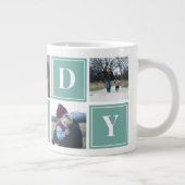 Daddy Photo Collage Custom Giant Coffee Mug Grote Koffiekop (Rechts)