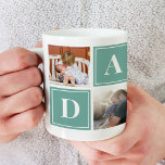 Daddy Photo Collage Custom Giant Coffee Mug Grote Koffiekop<br><div class="desc">Customize this mug with your own photos and give it as a gift!!</div>