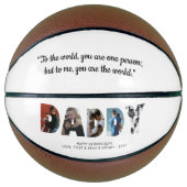 DADDY Photo Collage Custom Quote Vaderdag Basketbal (Voorkant)