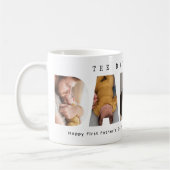 Daddy Photo Collage Eerste Vaderdag voor nieuwe va Koffiemok (Links)