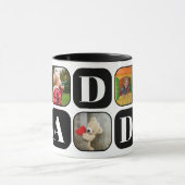 Daddy Photo Collage Sjabloon Zwarte Mok (Midden)