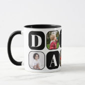 Daddy Photo Collage Sjabloon Zwarte Mok (Links)