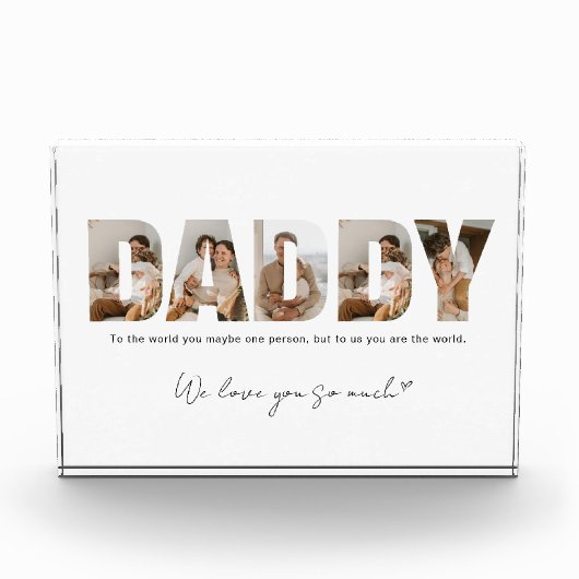Daddy Photo Collage Vaderdag Photo Blocks Fotoblokken (Voorkant)