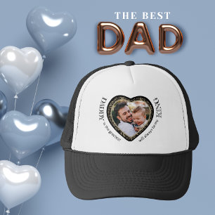 Daddy Photo Heart Shape Trucker Hat Trucker Pet