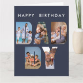 DADDY Photo Letter Cutout Birthday Kaart (Voorkant)