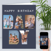 DADDY Photo Letter Cutout Birthday Kaart