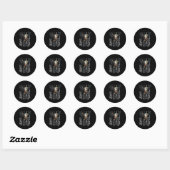 Daddy Protector Hero Fathers Day Amerikaanse vlag Ronde Sticker (Vel)