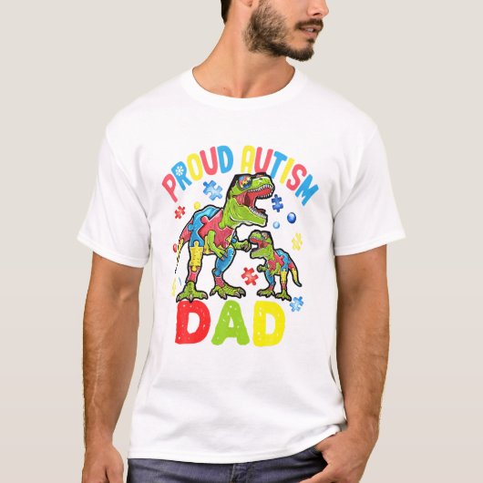 Daddy Rex Autisme Bewustzijn T-shirt (Voorkant)