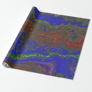 Daddy Rockin Strong 3 Blauwe Abstracte Inpakpapier
