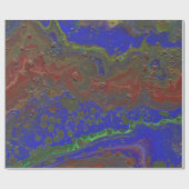Daddy Rockin Strong 3 Blauwe Abstracte Inpakpapier (Vlak)